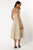 Una Midi Dress Beige