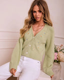 Delicate Glow Knit Embroidered Floral Cardigan