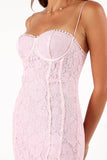 Allegra Lace Midi Dress Pink