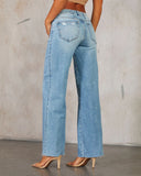Ellison Stretch Mid Rise Wide Leg Jeans
