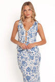 Claud Top Blue White Floral