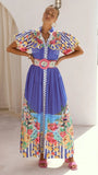 Bloom Maxi Dress Positano Cobalt