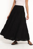 Archy Tiered Maxi Skirt Black
