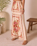 Hibiscus Haze Abstract Printed Pants