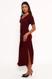 Asha Midi Dress Wine