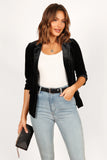 Vera Velvet Blazer Black