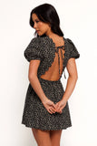 Chelsey Mini Dress Black Cream Floral