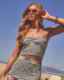 Vaycay Bound Abstract Crop Top