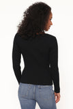 Demi Twist Detail Knit Top Black