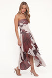 Doreen Midi Dress Brown Floral