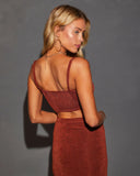 Kiana Sweetheart Twist Crop Top