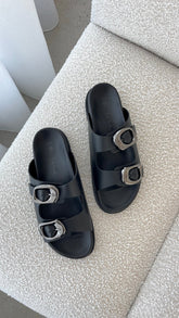 Sol Sana San Jose Footbed Black Silver