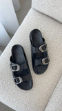 Sol Sana San Jose Footbed Black Silver