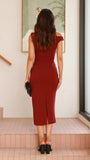 Lilah Midi Dress Wine