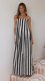 Pippa Maxi Dress Black Stripe