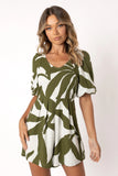 Matilda Romper Olive Palm