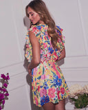 Tinah Ruffle Floral Mini Dress