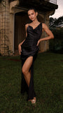 Iris Asymmetrical Maxi Dress Black