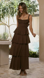Odilia Maxi Dress Chocolate