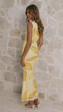 Seona Maxi Dress Yellow Floral