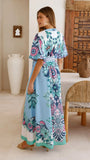 Dali Maxi Dress Island Bloom Blue