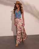 Honey Daze Tiered Floral Mesh Maxi Skirt