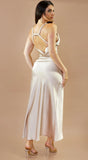 Lustra Satin Maxi Dress Cream