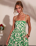 Coastal Heirloom Cotton Abstract Print Midi Dress
