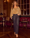 Sunlit Status Satin Pleated Top