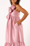 Betina Bow Front Maxi Dress Dusty Rose