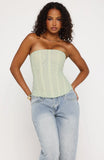 Tell Me A Secret Strapless Bustier Mint