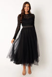 Pilla Long Sleeve Midi Dress Black