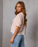 New Day Darling Pleated Ruffle Blouse