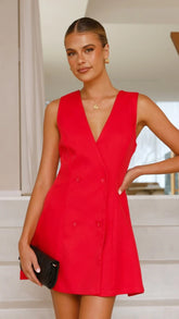 Hani Mini Dress Red