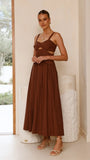 Harleigh Midi Dress Brown