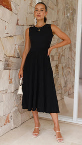 Kaida Midi Dress Black