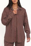 Darya Shirt Chocolate Stripe
