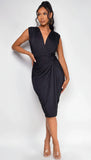 Juneau Twist Midi Dress Black