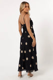 Ollie Midi Polka Dot Dress Black Cream