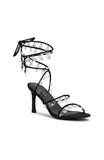 Rania Wrap Crystal Heels Black