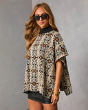 Orianna Paisley Print Turtleneck Sweater