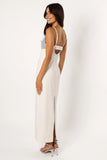Kylie Slip Dress White Silver