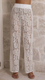 Santana Lace Pants White