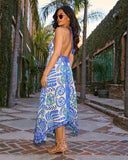 Grasse Border Print Maxi Dress