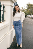 Stacie Ribbed Knit Top Beige Stripe