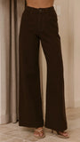 Zandra Wide Leg Jeans Chocolate