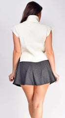 Osaka Pleated Mini Skirt Gray