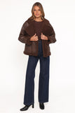 Sherpa Car Coat Chocolate