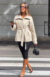 Could Touch Cropped Trench Jacket Sand