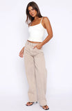 Kiara Mid Rise Barrel Leg Jeans Sesame Wash
